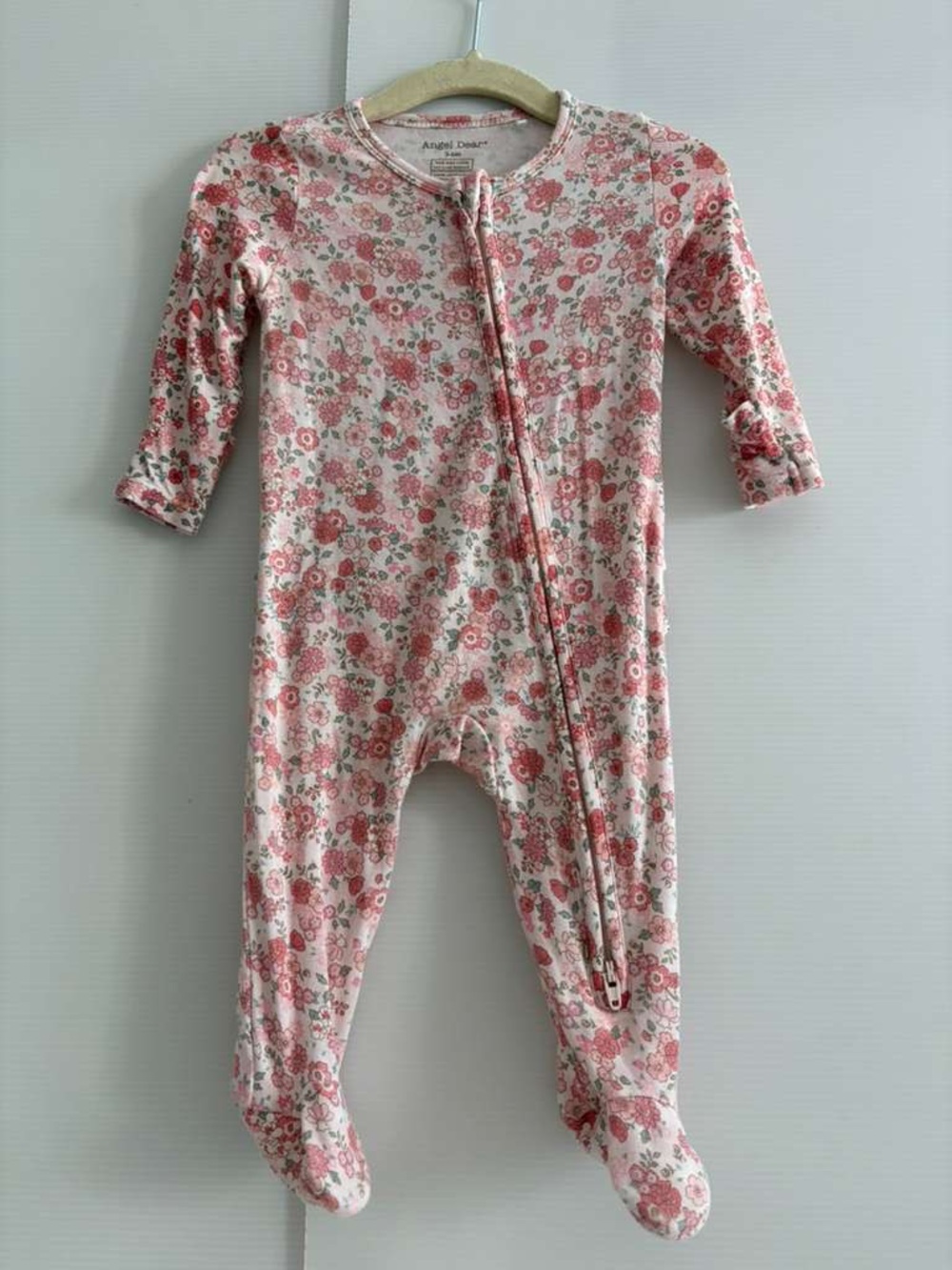 Angel Dear Bamboo Floral Footed One-Piece | 3-6 months
